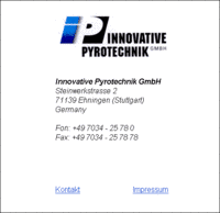 Innovative Pyrotechnik - Ehningen
